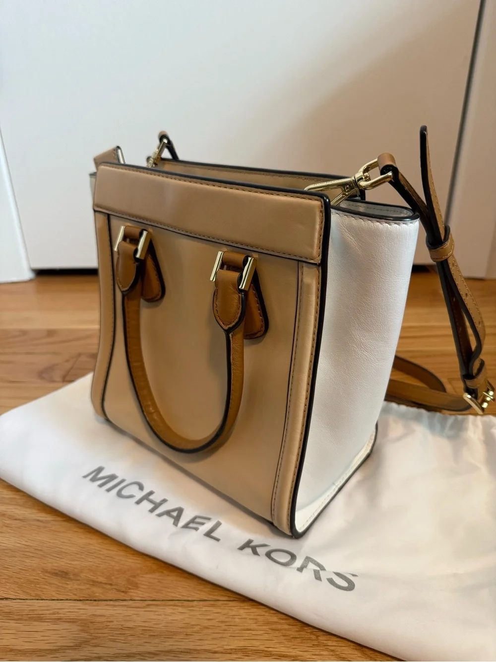 Michael Kors Colette Color-block Leather Satchel - Like New